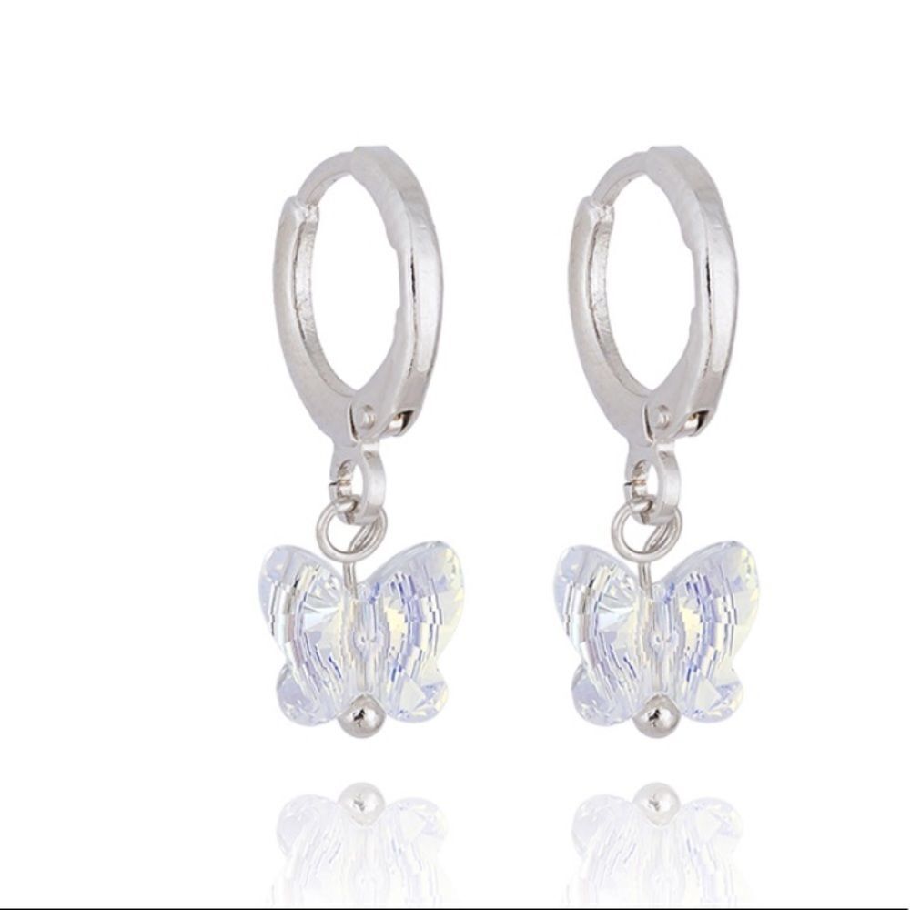 Earringbutterflycrystal Swarovskirhodiumwhite